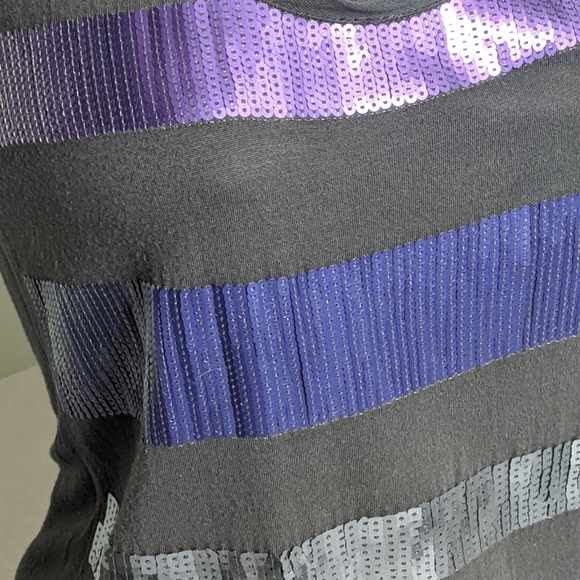 Express Purple & Silver Sequin Tank - No Flaws - Picture 3 of 4